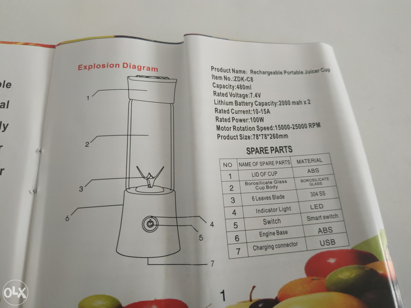 Prijenosni blender, mikser, Smoothie Travel Blender