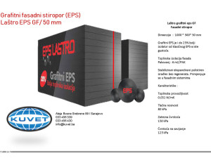 Grafitni stiropor za fasadu Laštro GF / 50mm