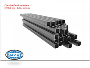 Cijev čelična kvadratna 30*30/2 mm