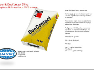 Baumit Duocontact 25 kg, ljepilo za stiropor i mrežicu