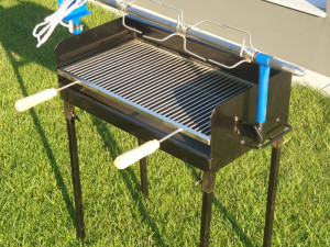 Rostilj sa Raznjem za Pilice KOMPLET INOX RESETKA