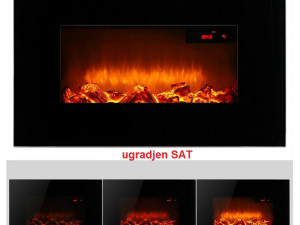 Kamin elektricni 900 / 1800W ravni, Alfa