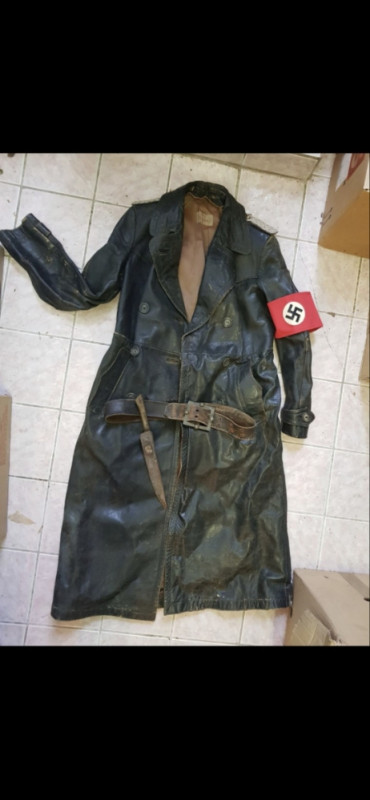 WW2 Njemački Gestapo kožni mantil