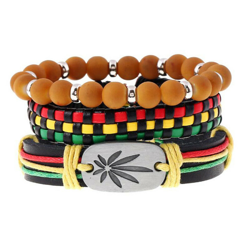 Kožna Narukvica Narukvice 3u1 Narukvice