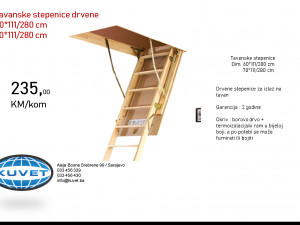 Tavanske stepenice/ ljestve  70*111/280 cm