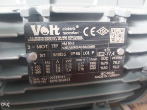 ELEKTRO MOTOR 0.75kW 2900 obrt. NOV!