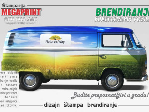 REKLAME NA VOZILIMA-BRENDIRANJE KOMBIJA, KEDIJA-FOLIJE