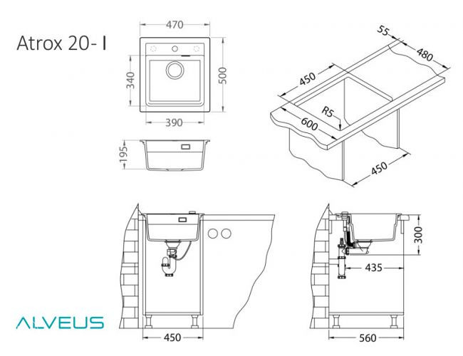Sudoper ALVEUS Atrox 20