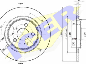KOCIONI DISK ZADNJI CITROEN C8 FIAT ULYSSE PEUGEOT 807