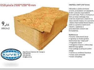 OSB ploča / ploče dimenzije : 2500*1250*10 mm