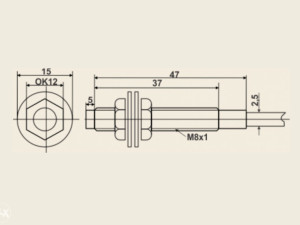 INDUKTIVNI PREKIDAČ, SENZOR LM8-3002LA NO 6-36VDC