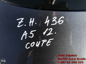 HAUBA ZADNJA gepek Audi A5 coupe 2012-16