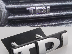 Prednji Natpis Znak Metalni TDI Hrom Sivi prednju masku