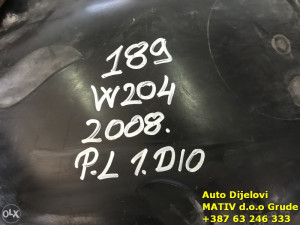 Zaštita obloga točka PREDNJA LIJEVA 1. DIO Mercedes C 2008