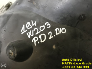 Zaštita obloga točka PREDNJA DESNA 2. DIO Mercedes C 2006