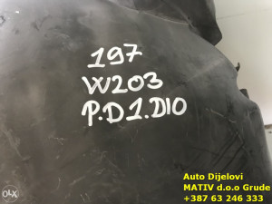 Zaštita obloga točka PREDNJA DESNA 1. DIO Mercedes C 2004