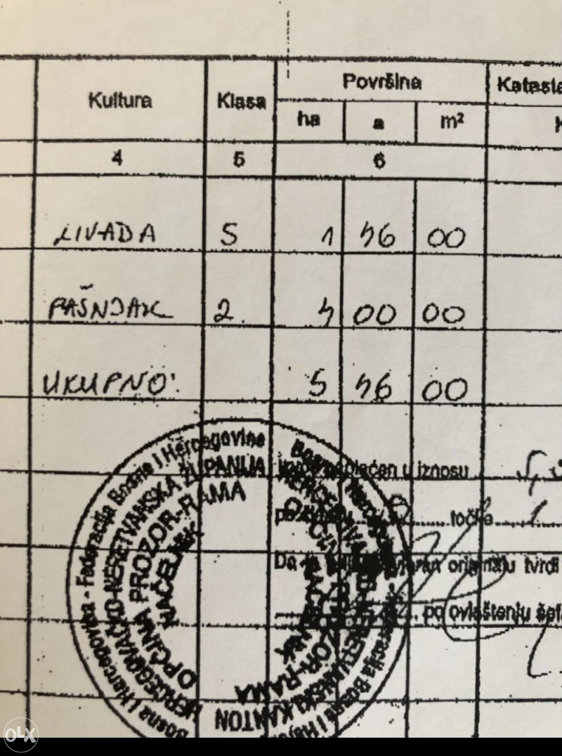 Zemljište Prozor-Rama 55000 kvadrata 2