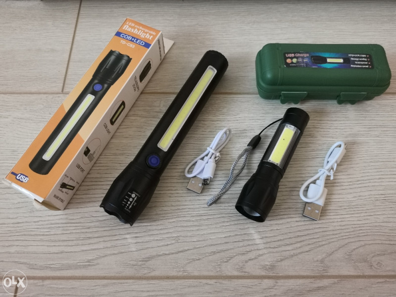 Led baterija / lampa / punjiva 2 komada sa zumom