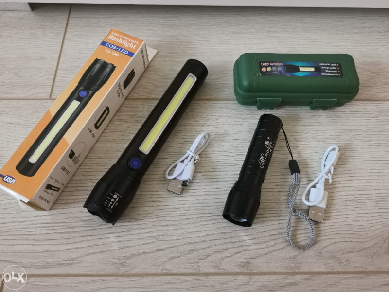 Led baterija / lampa / punjiva 2 komada sa zumom