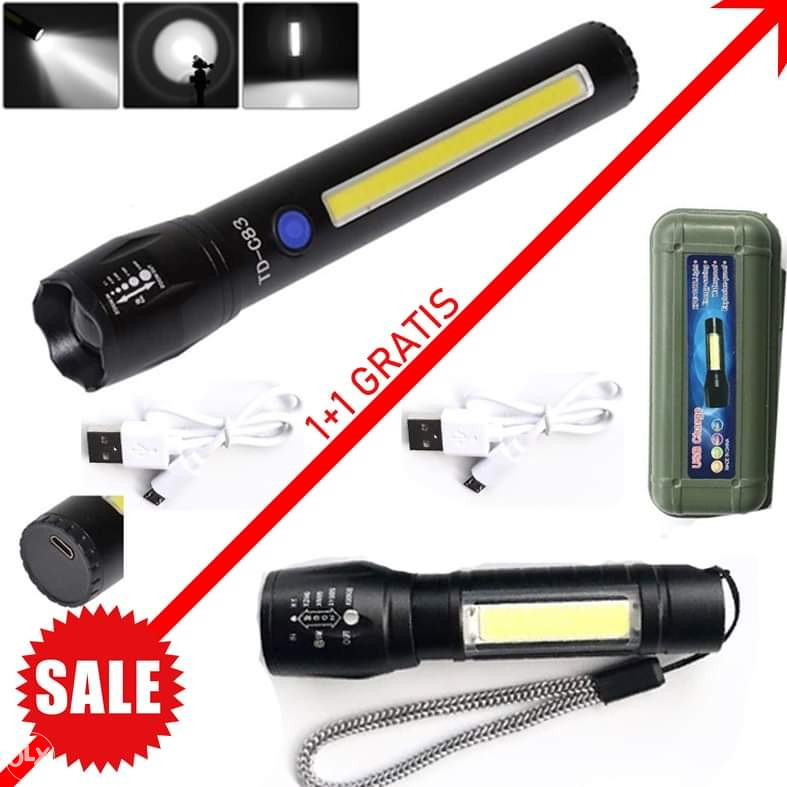 Led baterija / lampa / punjiva 2 komada sa zumom