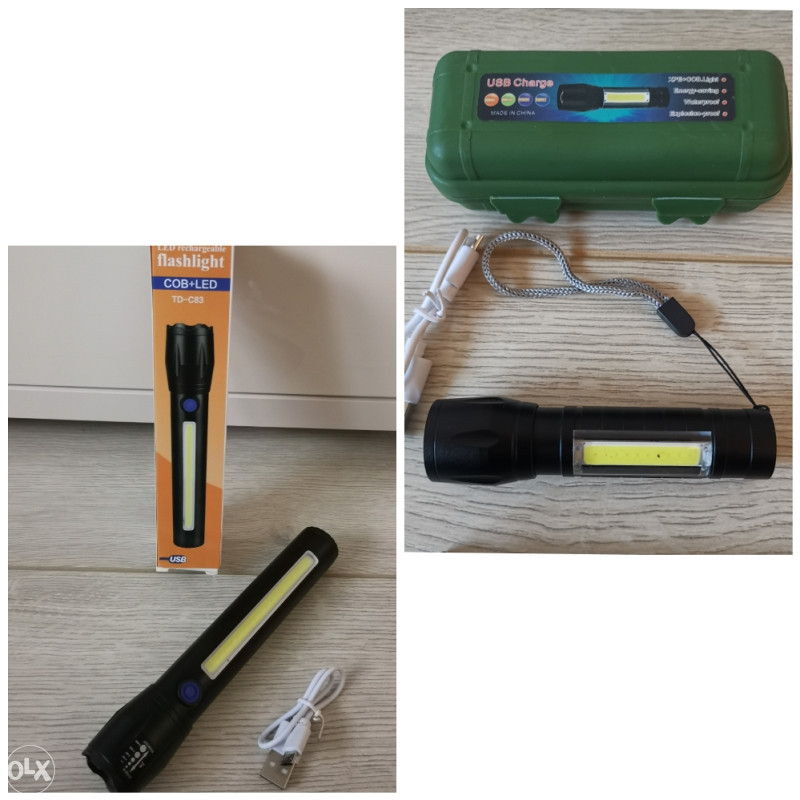 Led baterija / lampa / punjiva 2 komada sa zumom