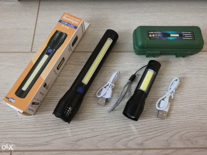Led baterija / lampa / punjiva 2 komada sa zumom