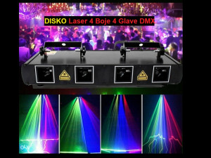 Disko Laser Crveno,Zuto,Zele,Lila DMX u Boji Profi
