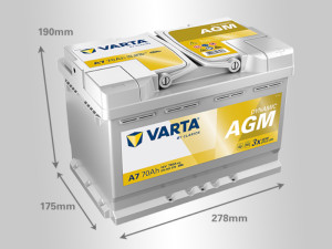 Akumulator Varta AGM Dynamic 12V 70AH 70 AH 760A