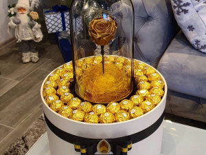 POKLON BOX - Ljepotica I zvijer box bijeli sa zlatnom r