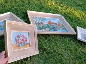 Stari goblen stara slika vez unikat antikvitet vezeni