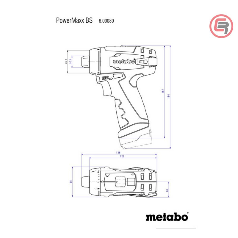Metabo Odvijač Aku PowerMaxx BS Basic 12V 2xAKU (2,0Ah)