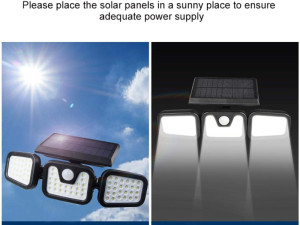 LED SOLARNA RASVJETA SOLARNI REFLEKTOR LAMPA 100 COB