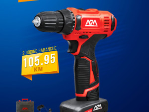 AGM AKU bušilica BD 18V - Baterija 1.3 Ah, Punjač 1.5 A