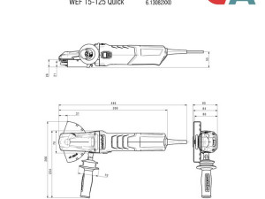 Metabo Brusilica WEF 15-125 Quick Kutna 125mm 1.550W