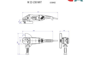 Metabo Brusilica W 22-230 MVT Kutna 230mm 2.200W