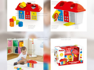 DOLU Edukativna djecija kucica pogodi oblik / kljuc za bebe
