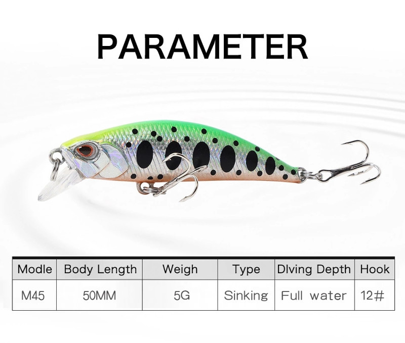 VARALICE VOBLERI 5 cm 5 gr za PASTRMKU DUO RYUKI replika
