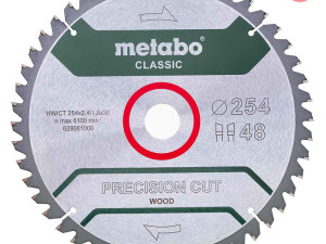 Metabo List Kružne Pile Za Drvo 254x30mm / Z=48