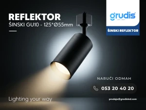 Šinski reflektor GU10 crni