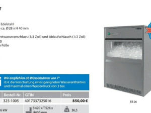 Ledomat ugostitljski SARO EB 26