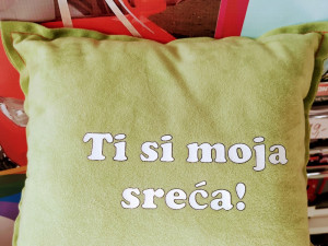 Ljubavni poklon jastuk "Ti si moja sreća"