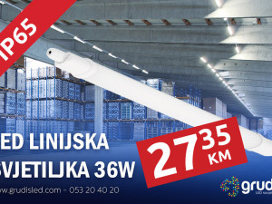 LED linearna svjetilja 36W 120cm IP65 vodotjesna neonka