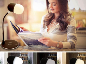 Stolna LED lampa / bežični punjač / bluetooth zvučnik 3u1