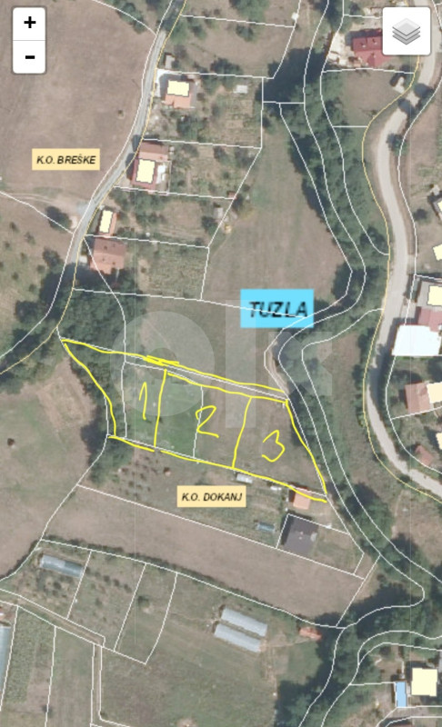 Tuzla - Dokanj Hidani 3 parcele po 29000KM IZVOR I BUNAR 3