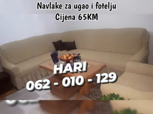 Navlake za ugao i fotelju bez boja elasticni prekrivac