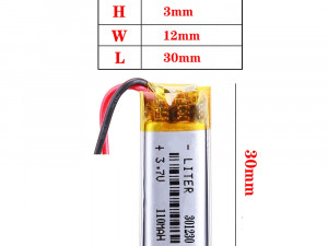 Baterija Li-ion 3.7V 110mAh MP3/MP4 3x1.2cm