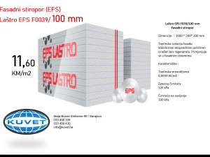 Akcija - Stiropor za fasadu Laštro 10 cm, fasadni