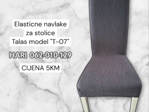 Navlake za stolice tamno sive presvlake elasticne barok