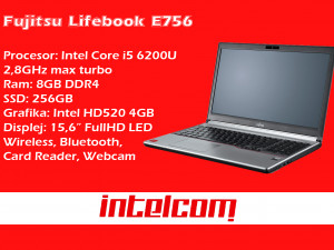 Fujitsu Lifebook E756 Core i5 6th gen. SSD