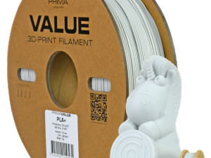3D PLA+ Printer Filament PrimaValue 1,75mm 1 kg Light Grey